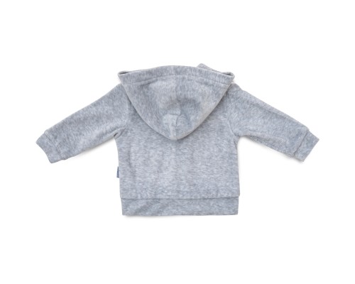 Кофта дитяча Miniworld велюрова на блискавці (16057-80B-gray)
