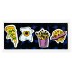 Закладки для книг Kite пластикові Space food 4x20 шт, 35х50 мм (K22-479-1)