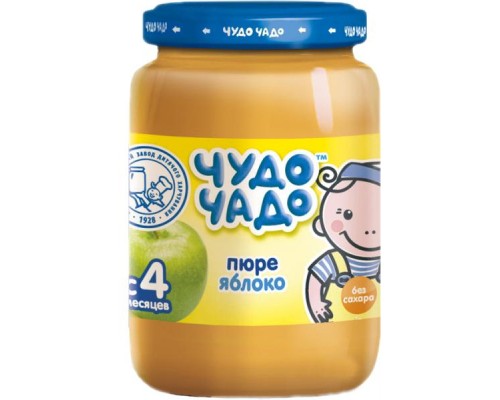 Дитяче пюре Чудо-Чадо яблуко без цукру 170 г (4820016251410)