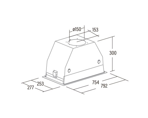 Витяжка кухонна Cata GC DUAL 75 BK