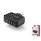 Зарядний пристрій Hama 4xUSB-A QC, Qualcomm 3.0, 33W Black (00201629)