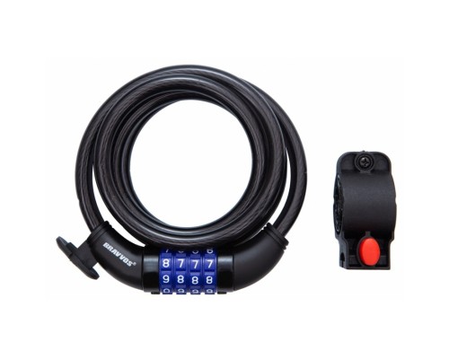Замок велосипедний Bravvos LOC-125-135 10mm х 1500mm Black (LCK-069)