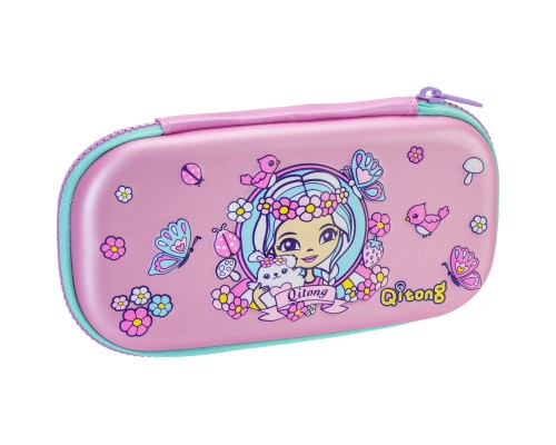 Пенал Cool For School 1 відділення з органайзером рожевий (QT-5634-Pink) Пенал Cool For School 1 відділення з органайзером рожевий (QT-5634-Pink)