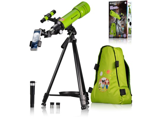 Телескоп Bresser Junior 70/400 Green з адаптером для смартфона + рюкзак (8850610B4K000) (930418)