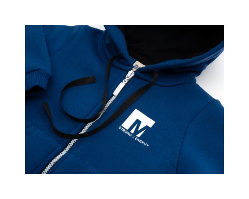 Кофта дитяча Miniworld на блискавці на флісі (16758-68B-blue)