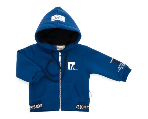 Кофта дитяча Miniworld на блискавці на флісі (16758-68B-blue)