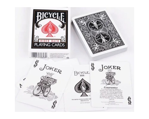 Гральні карти Bicycle Rider back (black) (8089)