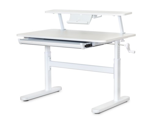 Парта ErgoKids з полицею S50 XL White (TH-210 W + BD-S50 XL)