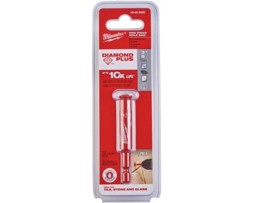 Коронка Milwaukee алмазна Diamond Plus 10мм, з хвостовиком (49560509)