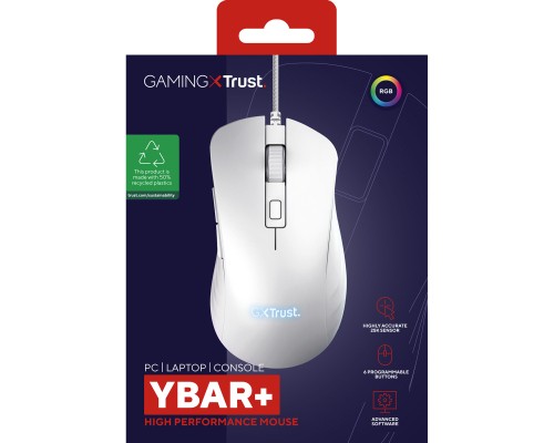 Мишка Trust GXT924 Ybar+ USB White (24891)
