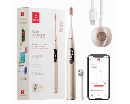 Електрична зубна щітка Oclean X Pro Digital Electric Toothbrush Champagne Gold (6970810552553)