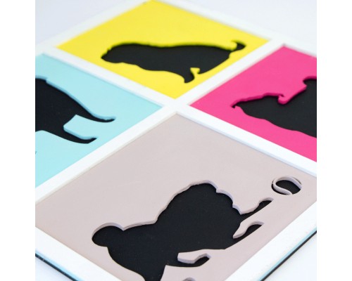 Набір для творчості Rosa Talent 3D 4 Dogs ДВП ґрунтоване, 3 шари, 30 х 30 см (4823098528890)