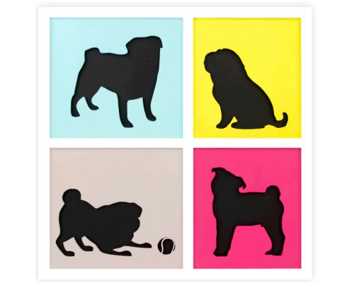 Набір для творчості Rosa Talent 3D 4 Dogs ДВП ґрунтоване, 3 шари, 30 х 30 см (4823098528890)