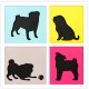 Набір для творчості Rosa Talent 3D 4 Dogs ДВП ґрунтоване, 3 шари, 30 х 30 см (4823098528890)