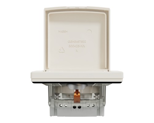 Розетка Schneider Electric ASFORA з кришкою IP44, крем (EPH3100323)