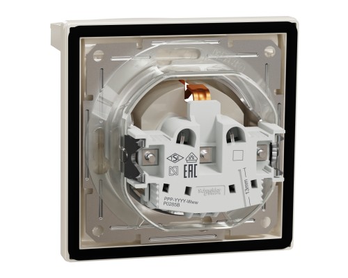 Розетка Schneider Electric ASFORA з кришкою IP44, крем (EPH3100323)