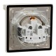 Розетка Schneider Electric ASFORA з кришкою IP44, крем (EPH3100323)