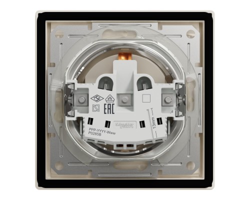 Розетка Schneider Electric ASFORA з кришкою IP44, крем (EPH3100323)