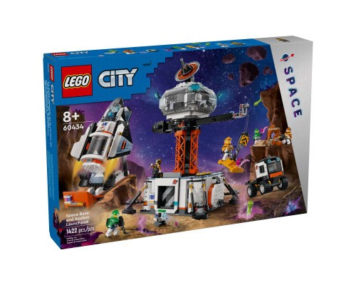 Конструктор LEGO City Космічна база й стартовий майданчик для ракети 1422 деталей (60434)