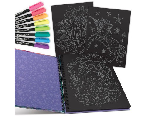 Набір для творчості Nebulous Stars Розмальовка: Коралія, чорні аркуши (11111)