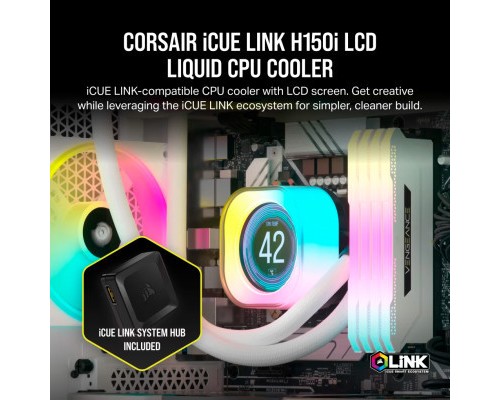 Система рідинного охолодження Corsair iCUE Link H150i LCD RGB (CW-9061010-WW)