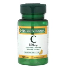 Вітамін Mason Natural Вітамін C, 500 мг, Vitamin C, Nature's Bounty, 100 таблеток (NRT-01510)