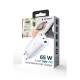 Зарядний пристрій Gembird USB-A + 2xType-C (PD18W + QC3.0 27W) white (TA-UC-PDQC65-01-W)