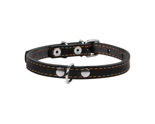 Нашийник для тварин Collar одинарний Ш 12 мм Д 24-32 см чорний (00161)