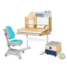 Парта з кріслом Mealux Timberdesk S (парта + крісло + тумба) (BD-685 S+ box BD 920-2 BL+Y-110 BLG)