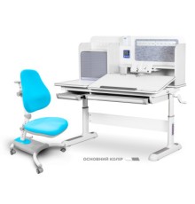 Парта з кріслом Mealux Winnipeg Multicolor + Omega (BD-630 WG/G+Y-220 KBL)
