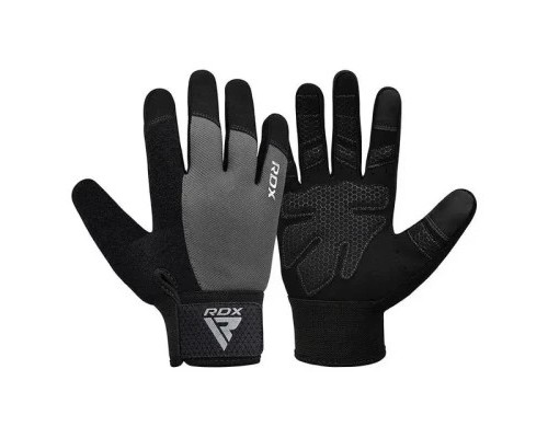 Рукавички для фітнесу RDX W1 Full Finger Plus Grey L (WGA-W1FG-L+)