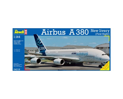 Збірна модель Revell Літак Airbus A380 Перший політ рівень 5 масштаб 1:144 (RVL-04218)