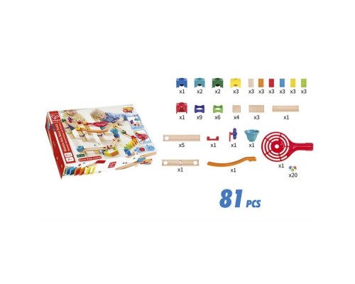 Конструктор Hape лабіринт Marble Run Гоночна траса 81 елементів (E1101)