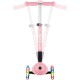 Самокат Globber Junior Foldable Lights до 50 кг 2+ Пастельно-рожевий з квітами (433-210)