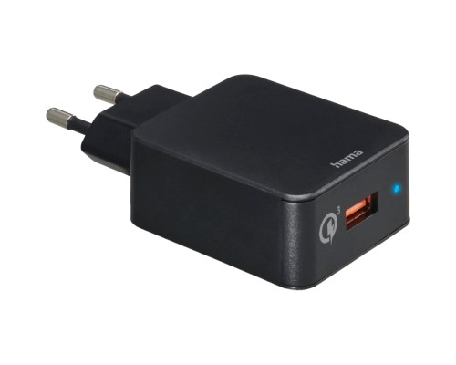 Зарядний пристрій Hama USB-A QC 19W black (00201641)