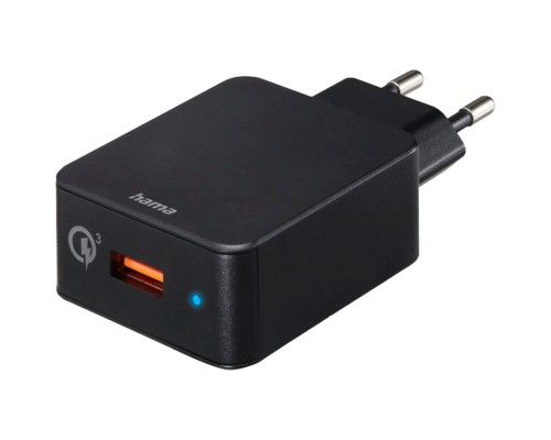 Зарядний пристрій Hama USB-A QC 19W black (00201641)