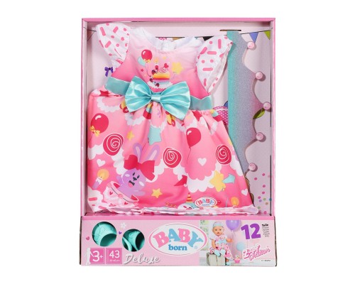 Аксесуар до ляльки Zapf Набір одягу для ляльки Baby Born День народження делюкс (834152)