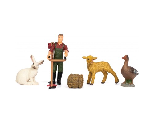 Фігурка Kids Team набір Ферма фермер, качка, ягня, кролик (Q9899-T7_6)