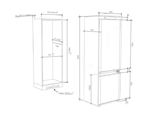 Холодильник Candy CBT 7719 EW (CBT7719EW)