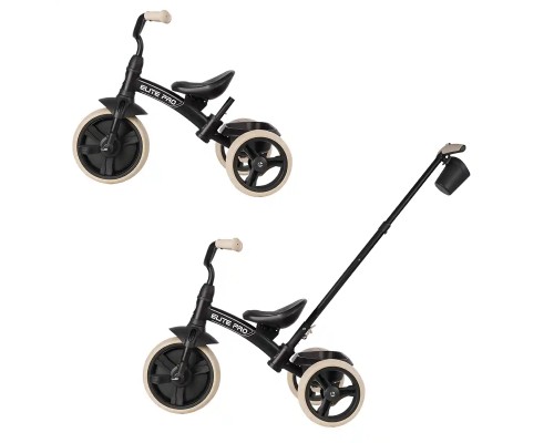Дитячий велосипед QPlay Elite Pro триколісний Black (T10-BEliteProBlack)