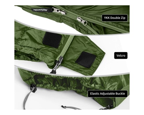 Спальний мішок Naturehike CWM295 CNK2300SD013, зелений (6976023920882)