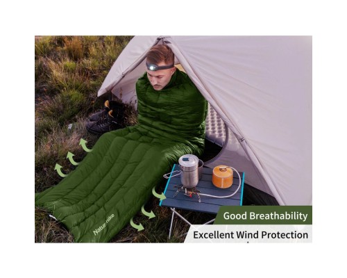 Спальний мішок Naturehike CWM295 CNK2300SD013, зелений (6976023920882)