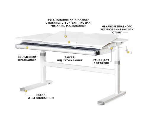 Парта Evo-kids Lite Grey (TH-360 WG/G Lite)