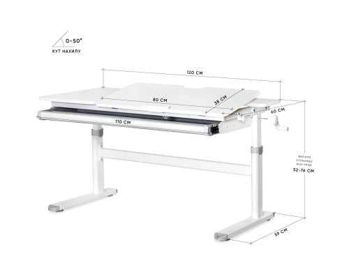 Парта Evo-kids Lite Grey (TH-360 WG/G Lite)