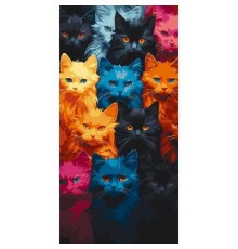 Картина по номерам ArtCraft Котяча палітра 40х80 см (11524-AC)