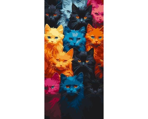 Картина по номерам ArtCraft Котяча палітра 40х80 см (11524-AC)