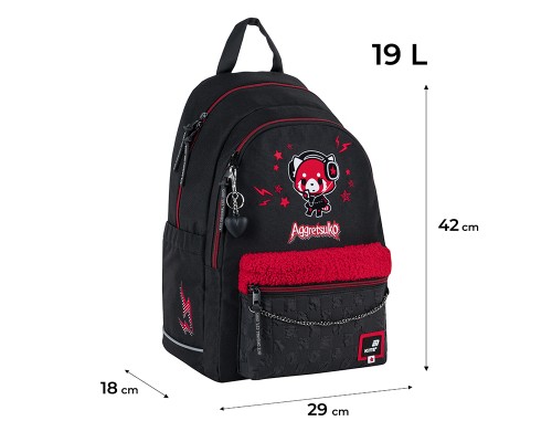 Рюкзак шкільний Kite Education teens 2575M Aggretsuko (AR25-2575M)