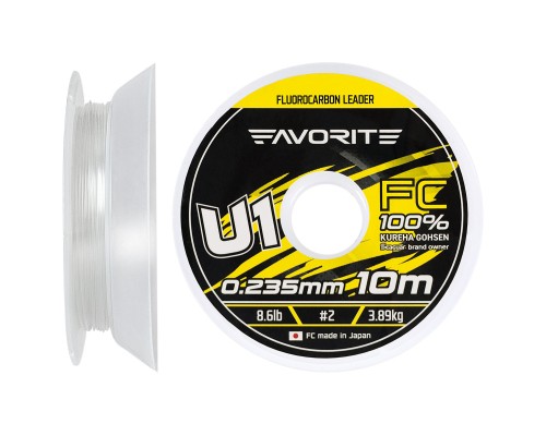 Флюорокарбон Favorite U1 FC 10m 2.0/0.235mm 8.6lb/3.89kg (1693.11.79)