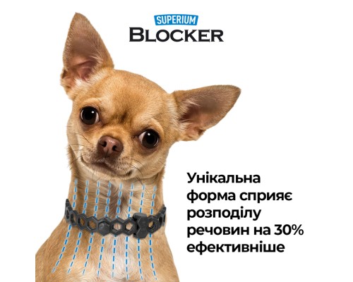 Нашийник для тварин Superium Блокер протипаразитарний для собак 70 см (9109)