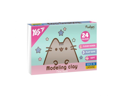 Пластилін Yes Pusheen 24 кольори 480 г (540685)